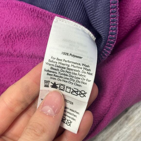 Eddie Bauer Purple Womens‎ M High Neck Quarter Snap Polar Fleece Popover Jacket - Picture 6 of 9
